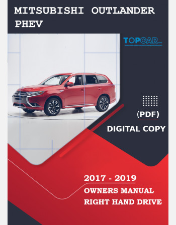 2017 - 2019 outlander phev owners manual rhd and lhd